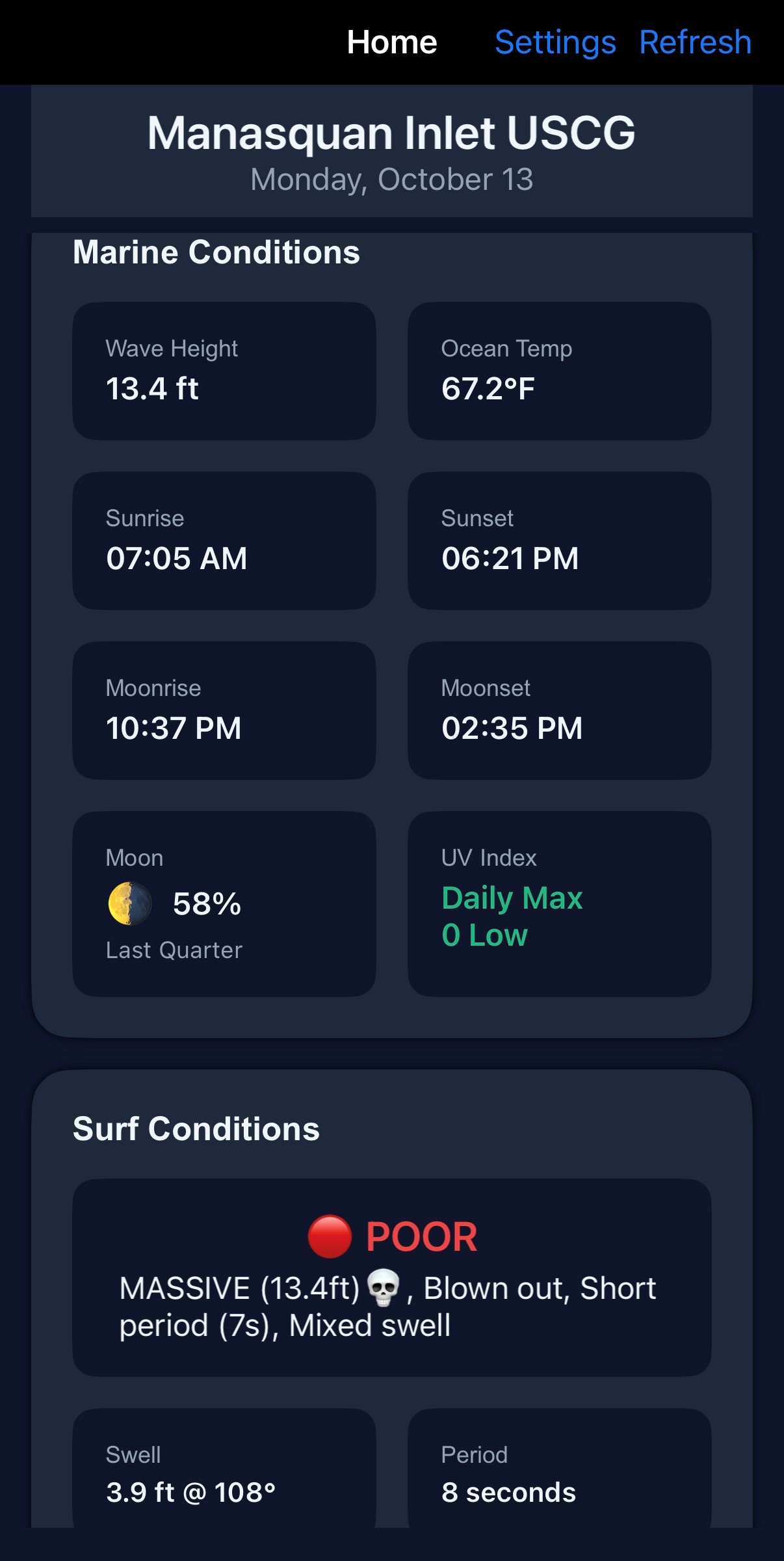 Shore TideChart main page screenshot 2